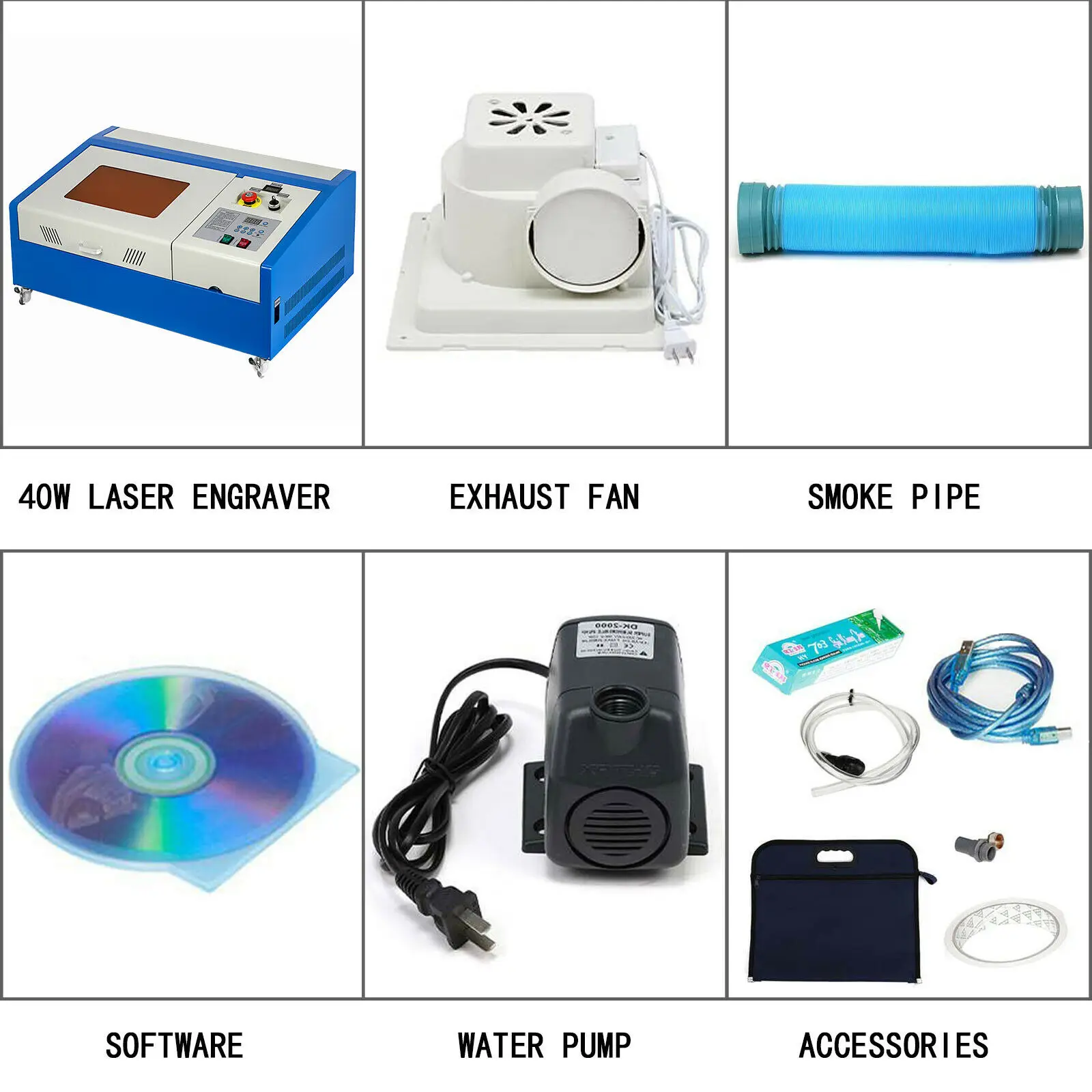 

200*300mm Mini Laser Engraving Machine 40W Laser Cutter CO2 Laser Engraver 3020