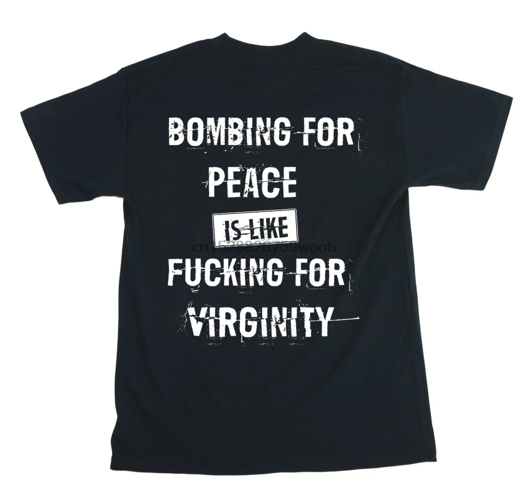 Футболка бомбежка для мира США ЦРУ террор войны тату Fbi Isis Freedom Antifa Is O шеи летняя