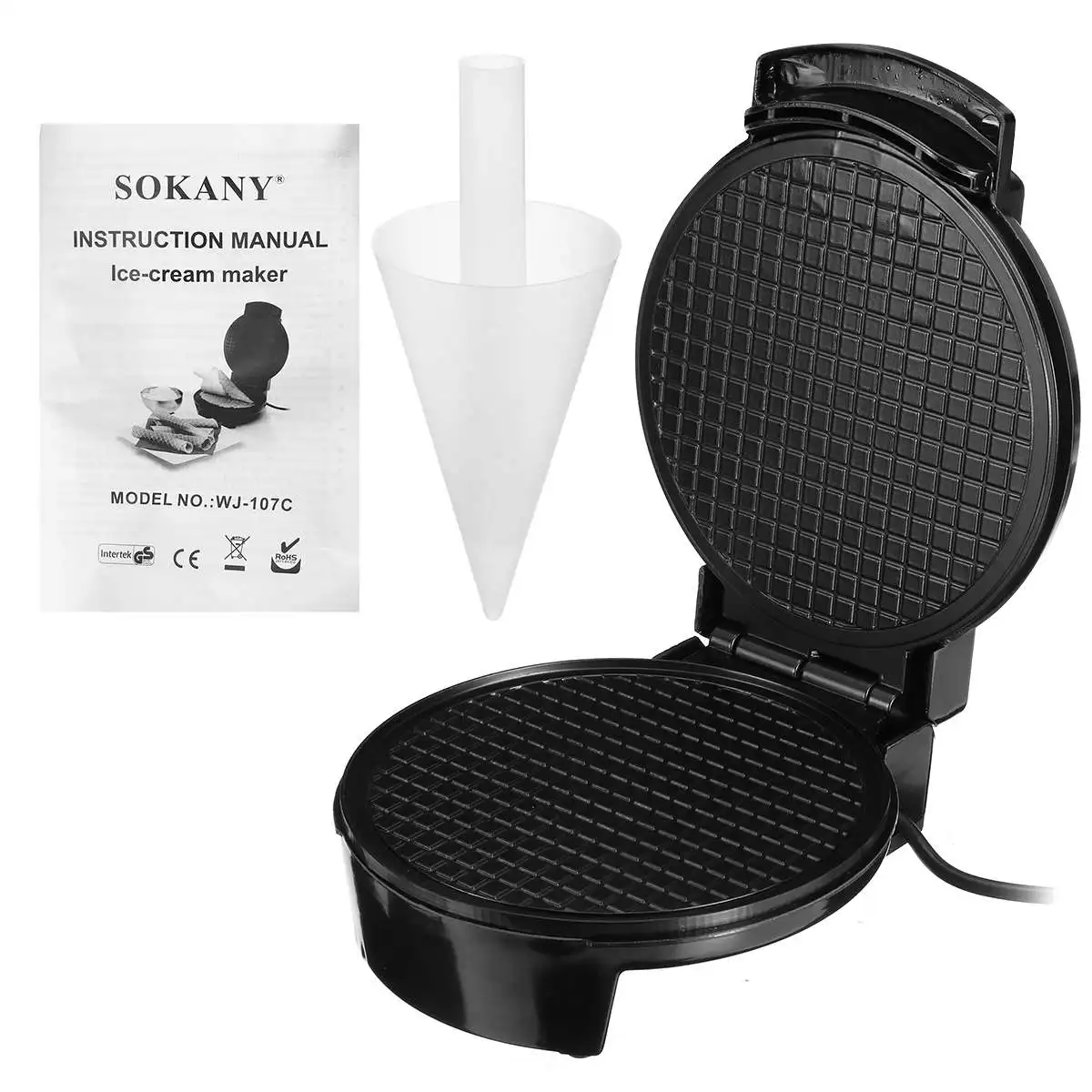 Электрическая машина для изготовления яиц хрустящий омлет антипригарная Вафля