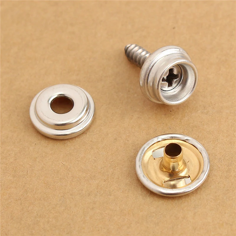 

Set Snap Fasteners 30pcs Stud Button Cover Fabric Fast Fixed Leathers Rivet