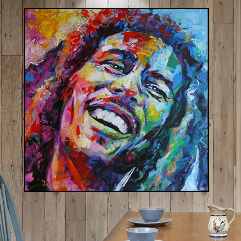 Боб Марли Портрет холст живопись Плакаты и принты настенные картины для Гостиная