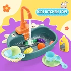 Детские игрушки для кухни, имитация электрической посудомоечной машины, ролевые игры, мини-кухня, еда, развивающие летние игрушки, ролевые игры, игрушки для девочек