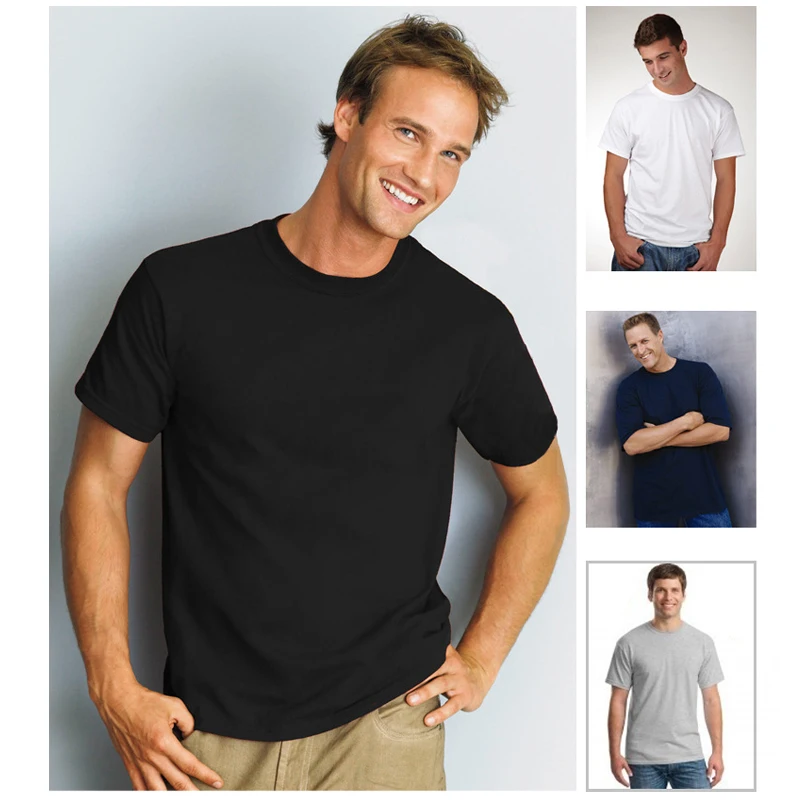 HanHent 6-pack Футболка мужская хлопок Круглый вырез короткий рукав Базовая футболка