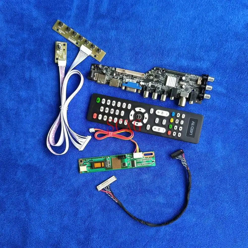 

AV VGA USB HDMI-compatible KIT 30 Pin LVDS Digital DVB Controller Board 1-CCFL 1024*768 For QD15XL01/QD15XL04/QD15XL06/QD15XL09
