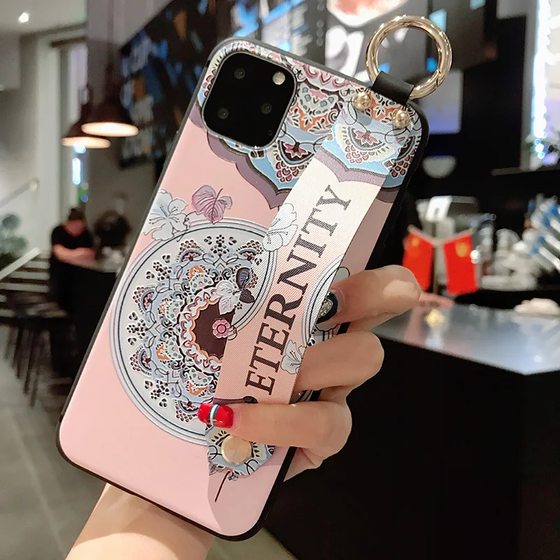 Синий Чехол-браслет для Iphone X, XS, 6, 6 S, 7, 8 Plus, блестящая мраморная Золотая фольга, чехол из ТПУ для Iphone 11 Pro, Max, XS, Max, кольцо-держатель для пальца - Цвет: Синий