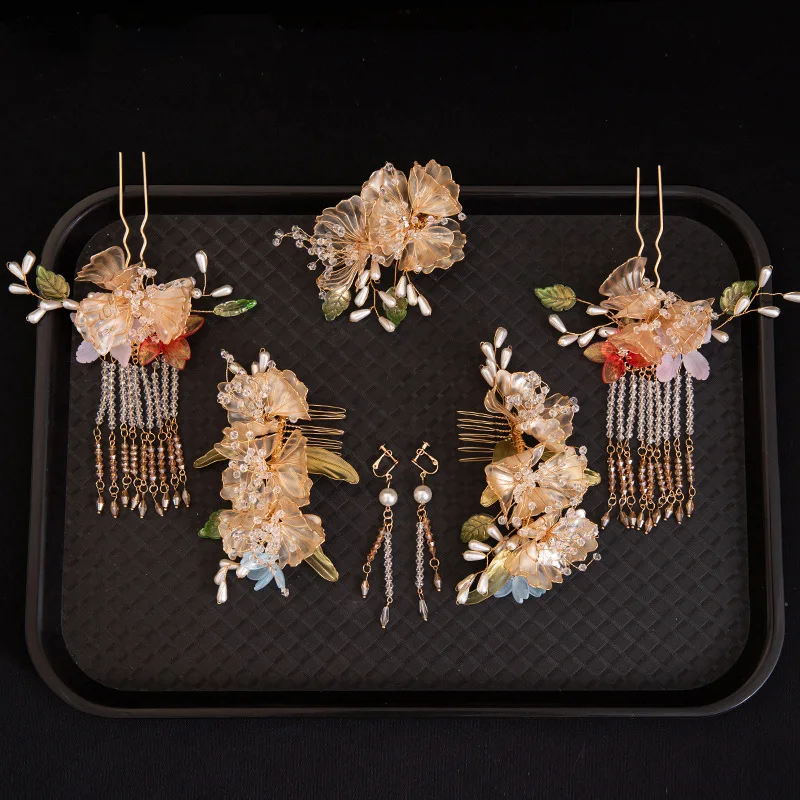 В китайском стиле Стиль элегантный Тиара Диадема Феникса китайские свадебные