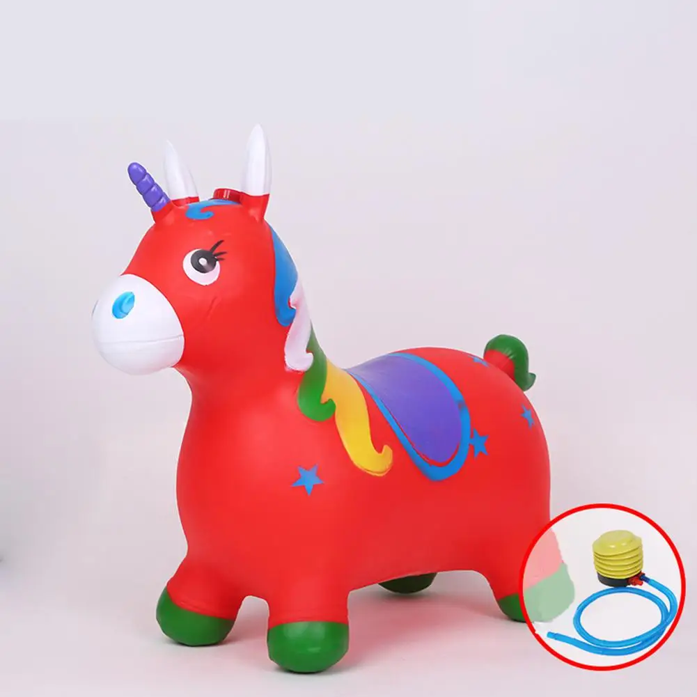 music unicorn Детская надувная игрушка для верховой езды, уличная детская утолщенная езда, гарцующая лошадь, игровой домик, игрушки, рождественский подарок - Цвет: music unicorn