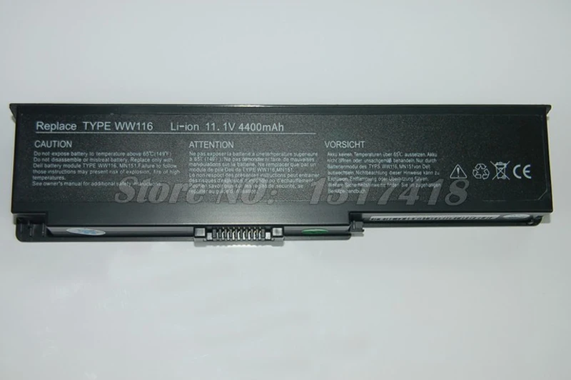 Батарея для ноутбука JIGU WW116 312-0543 FT080 FT092 312-0584 KX117 NR433 451-10516 Dell Inspiron 1420 Vostro 1400 |