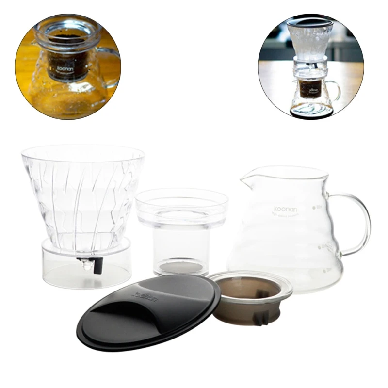 

600ml Reusable Ice Drip Coffee Filter Tools Glass Percolator Brew Coffee Maker
