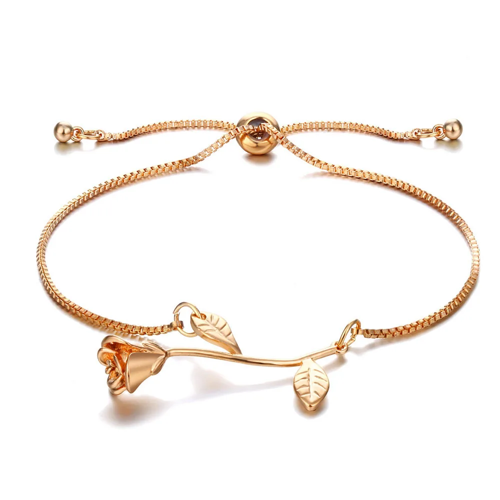 Женский браслет из сплава под розовое золото с Шармами | Украшения и аксессуары