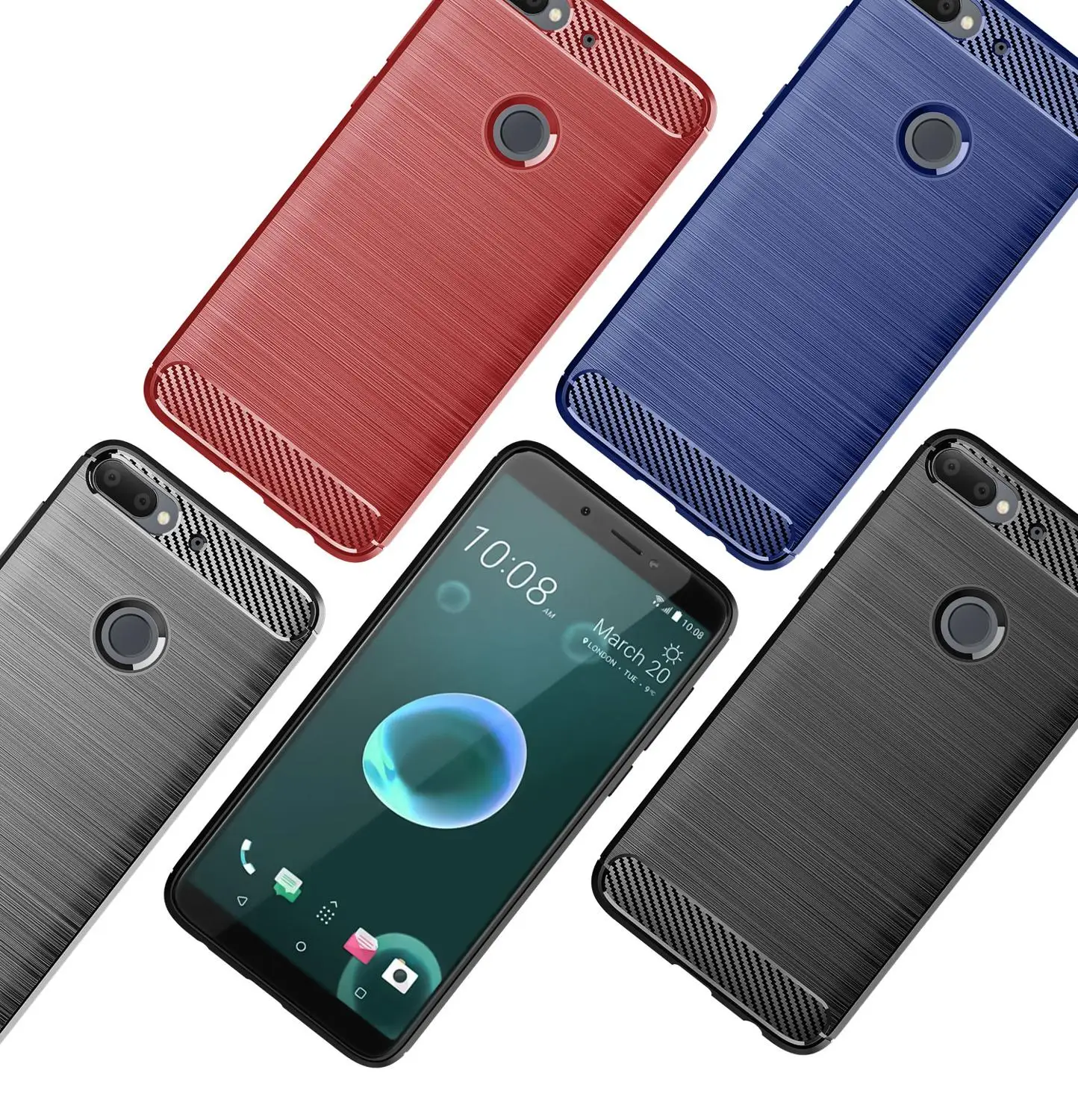 Матовый мягкий чехол из углеродного волокна для HTC Desire 12 Plus U11 U12 Eyes Life One X2 Exodus 1