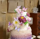 Топпер для торта С Днем Рождения романтическая фиолетовая бабочка День Святого Валентина торт Топпер Свадьба годовщина украшение торта, выпечки
