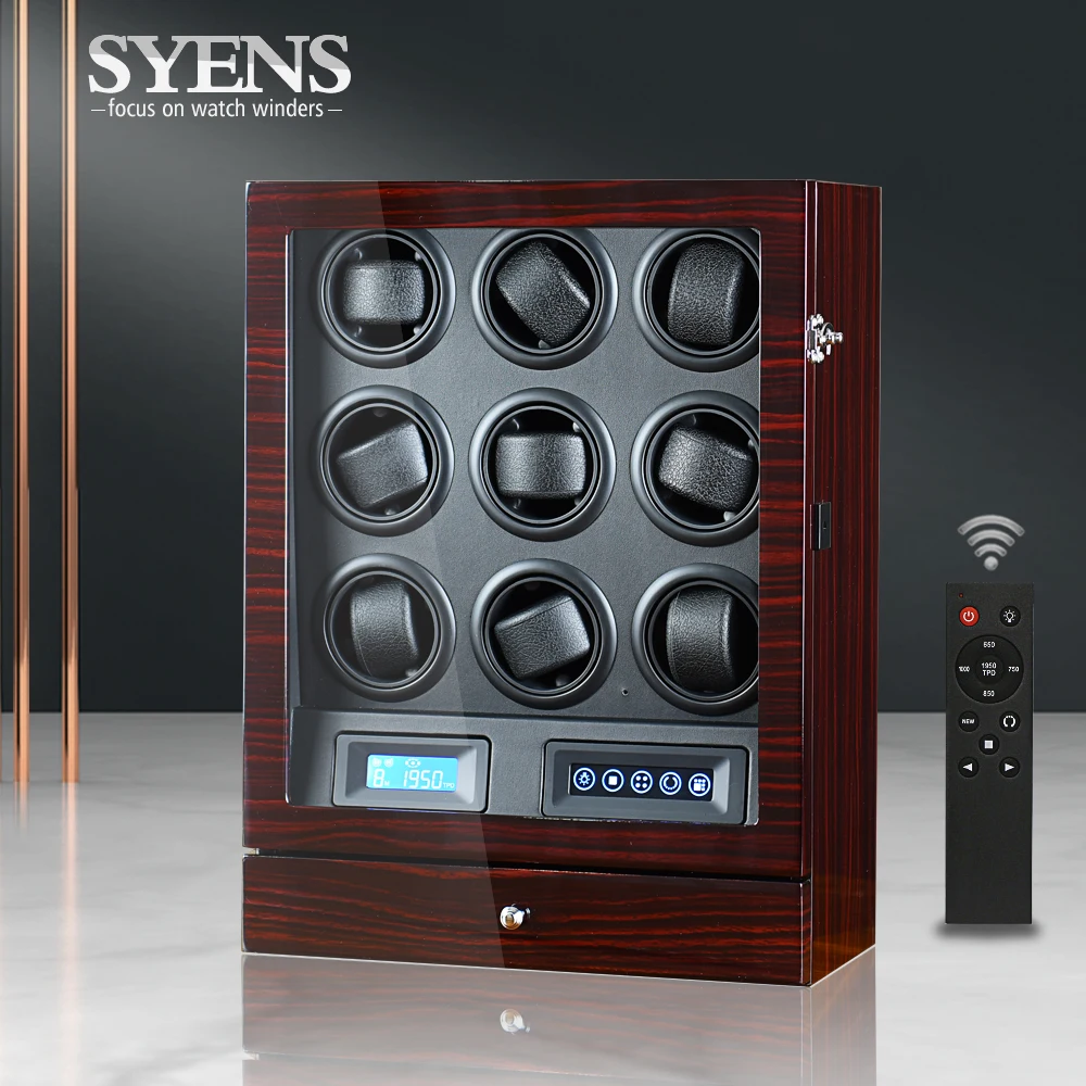 Ebony Высококачественная автоматическая коробка для намотки часов с питанием от