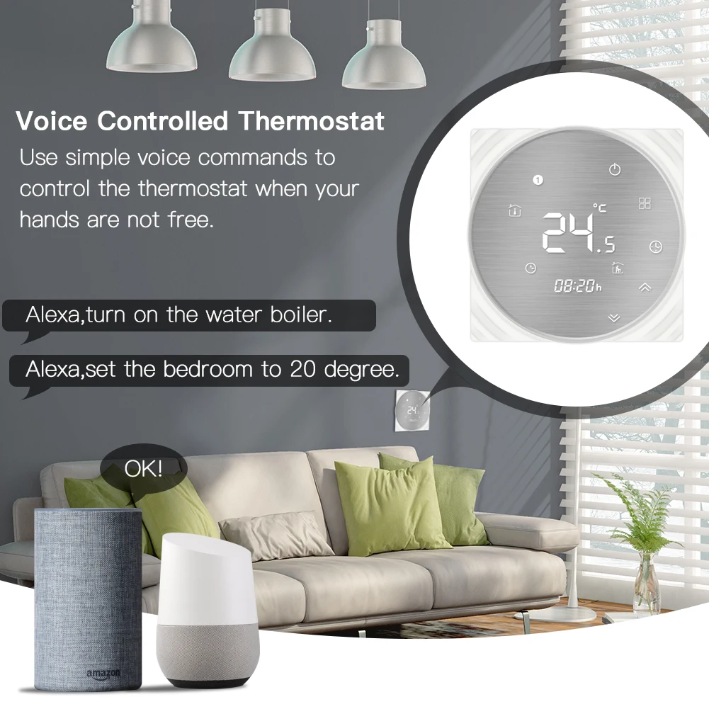Умный термостат с Wi-Fi 16 А работает Alexa Google Home |