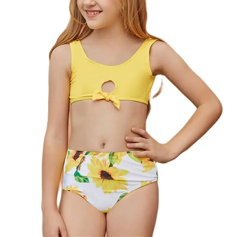 

Swimsuit 2022 New for Girl Two-Pieces Child Bikini Cute Push-Up Kids Underwear Beachwear Swimming Suit Factory Direct Sales