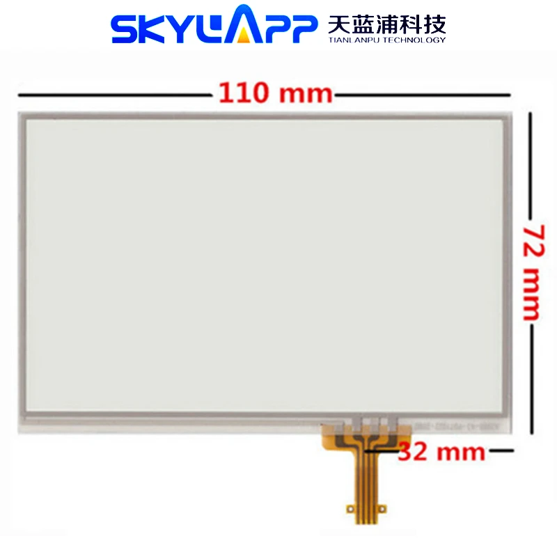 

2 предмета, новинка, 4,8 'дюймов сенсорный экран Экран 4 провода 110 мм * 72 мм LTE480WV-F01 для GPS навигатор сопротивление рукописный сенсорный Панель Э...