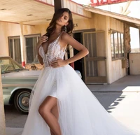 bohemian wedding dress simple wedding dress vestido de novio 2021 robe de mariage white wedding dress vintage
