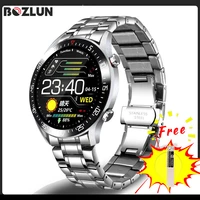 bozlun business smart watch for men touch screen fashion steel bracelet heart rate blood pressure monitor sport smartwatch 2021