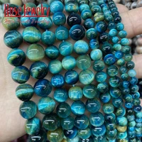 natural blue tiger eye stone beads round loose beads 4 6 8 10 12mm for jewelry making diy charm bracelet accessories 15 strand