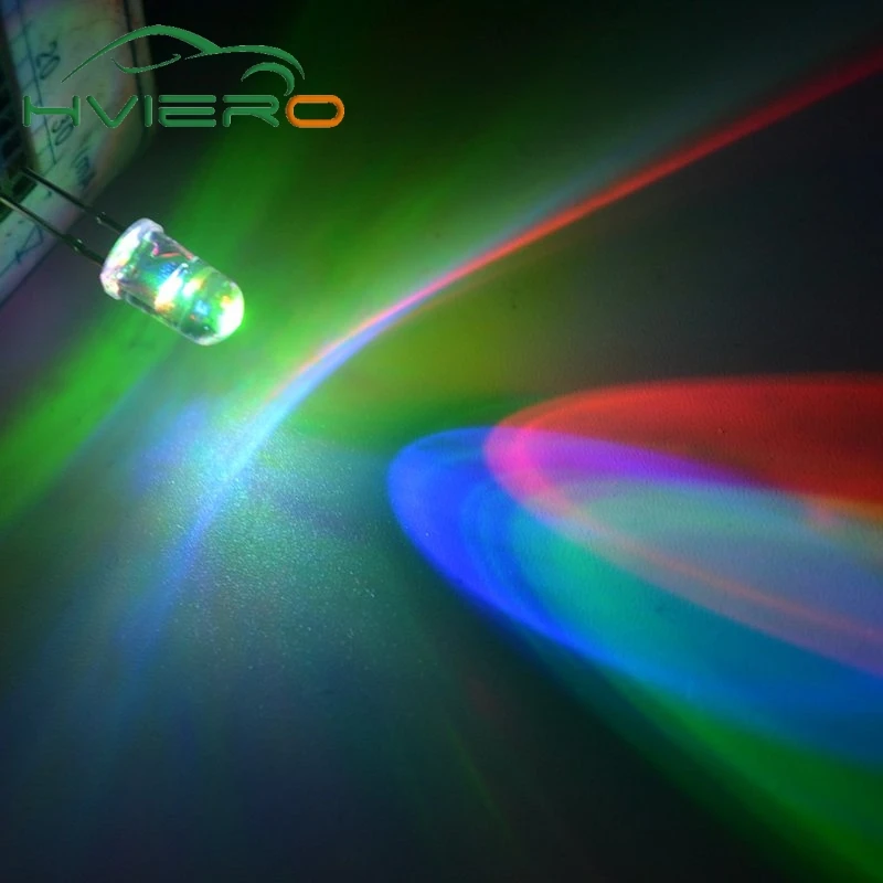 500 шт. 5 мм быстрая вспышка RGB красный зеленый синий Радужный разноцветный