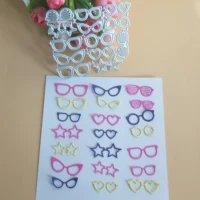 new 13 cute little glassescutting dies diy scrapbook embossed card making photo album decoration handmade craft
