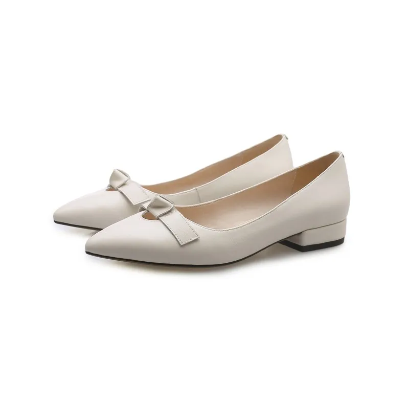 Туфли лодочки женские на высоком каблуке заостренный носок бант высокий каблук