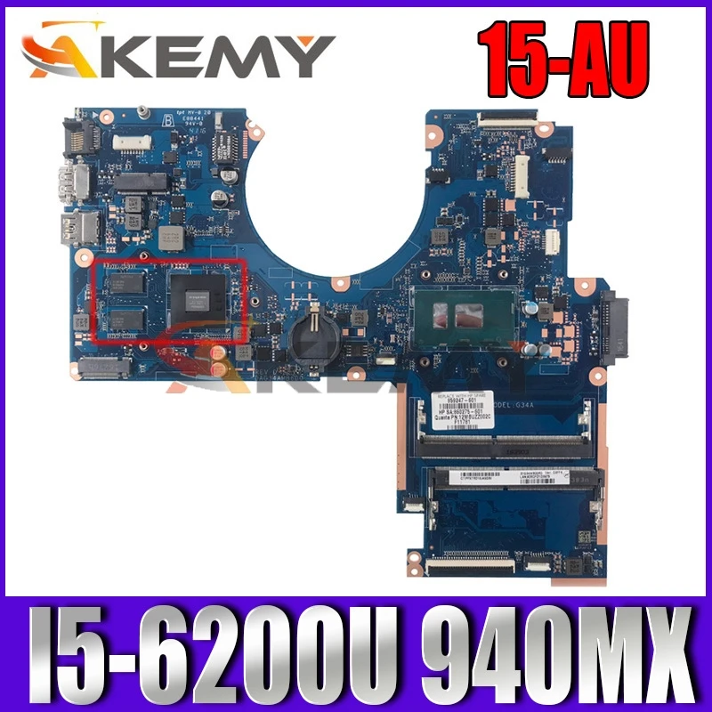 Akemy для струйного принтера HP PAVILION 15-AU Материнская плата ноутбука 856228-001 856228-601 I5-6200U