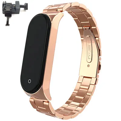 with tool Hangrui mi band 4 сменный металлический ремешок из нержавеющей стали браслеты mi Band 4 ремешок для Xiaomi mi band 4 - Цвет: with tool