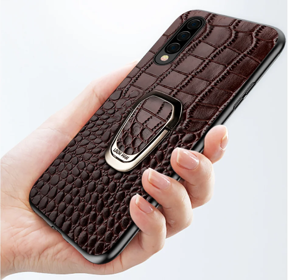 Телефонный чехол из натуральной крокодиловой кожи для samsung galaxy A50 A70 A40 A20 Note 8 9 10 S8 S9