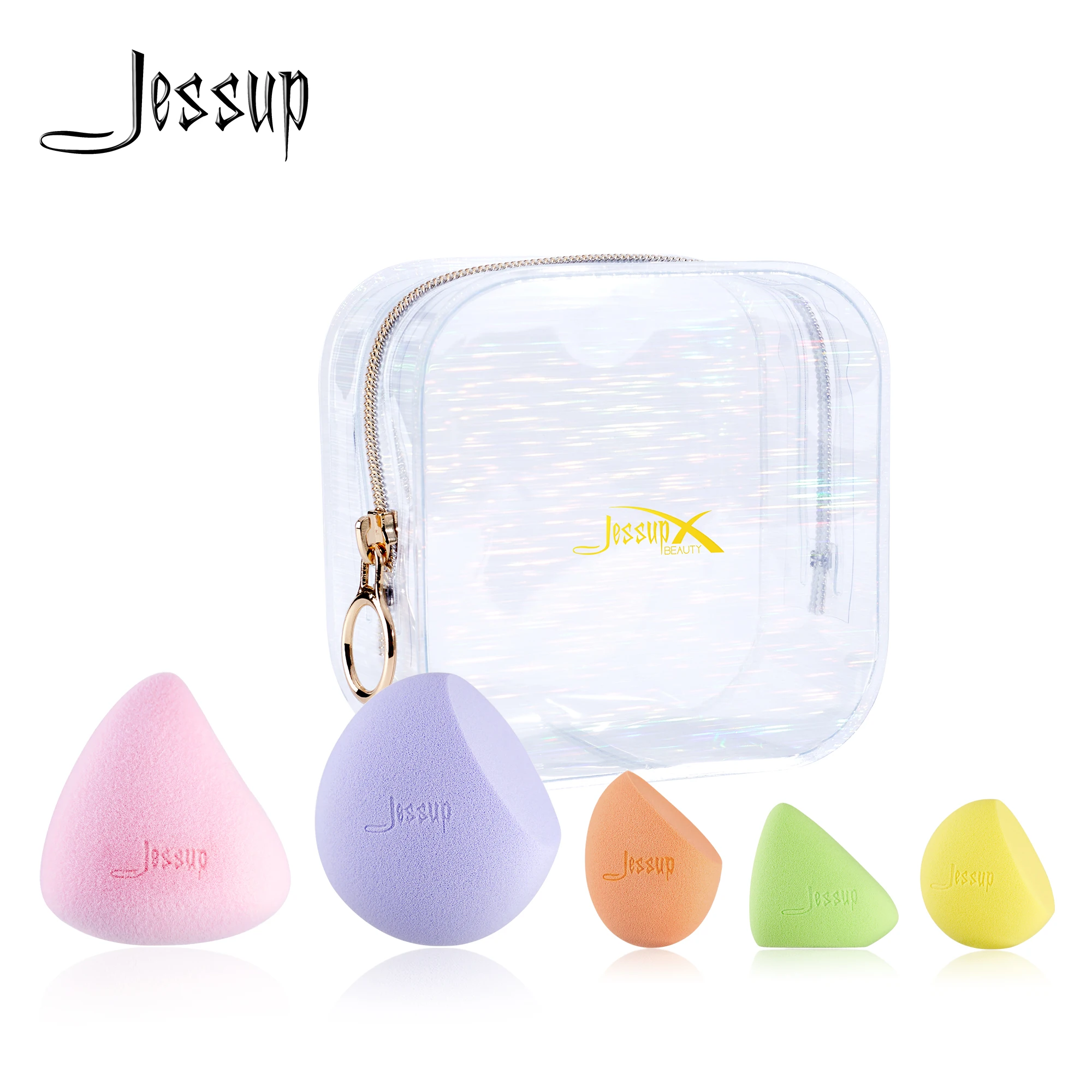 

Jessup Makeup Sponges Set Powder Concealer Cosmetic Puff Face Foundation Make Up Puffs Soft Smooth Travel Beauty Tools Kits