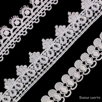 buena suerte 1yard 3 style lace ribbon fabric beautiful flower lace applique trim lace fabric sewing supplies high quality 2018