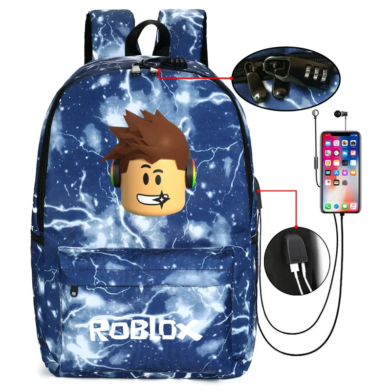 Thunder Backpack USB Anti-theft Women Bagpack Canvas Student Backpack For Boy Girl Children bag Teenagers Schoolbags