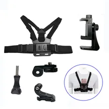 Rotation Mobile Phone Chest Mount Harness Strap Holder Cell Phone Clip For Action Camera Gopro Adjustable Chest Smartphone Stand