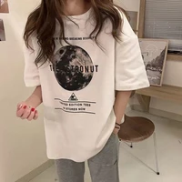 2021 summer women letter print short sleeve tshirt bf harajuku style female loose graphic t shirt casual y2k aesthetic top tee