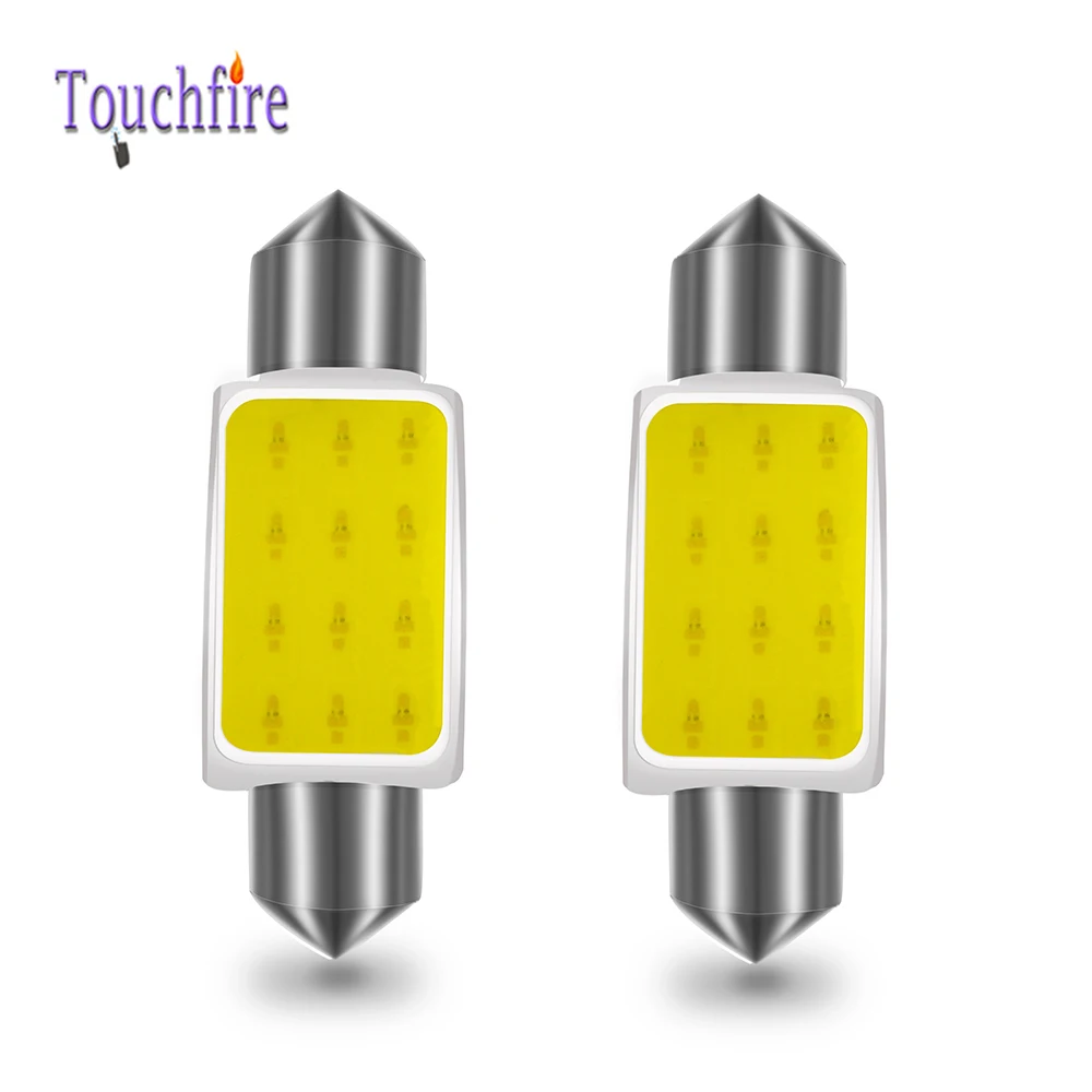 Автомобильный светодиодный светильник C5W C10W 1 шт. 31/36/39/41 мм 12SMD чистый белый свет 12