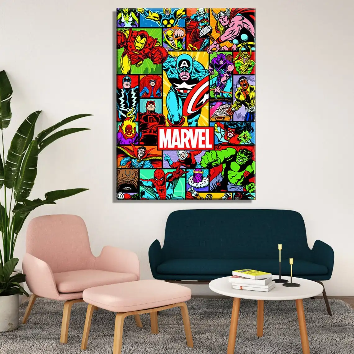 

Marvel Avengers Captain America Posters and Prints Canvas Painting On the Wall Art Pictures for Room Wall Home Decor Frameless