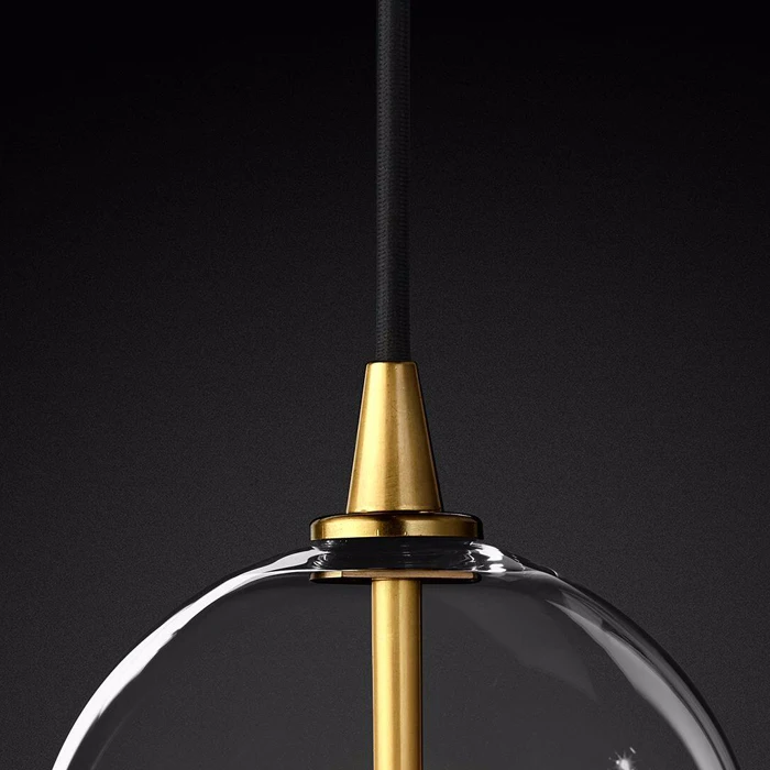 

Modern Bubble Clear Glass Ball Pendant Light Vintage Loft Kitchen Island Living Room Bedside Simple Retro Suspension Lamp