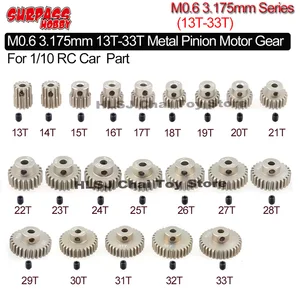 Surpass Hobby 1 шт. M0.6 3,175 мм 13T 14T 15T 16T-19T 23T-28T 29T-31T 32T 13T-33T Металлическая Шестерня мотора для радиоуправляемого автомобильного двигателя 110