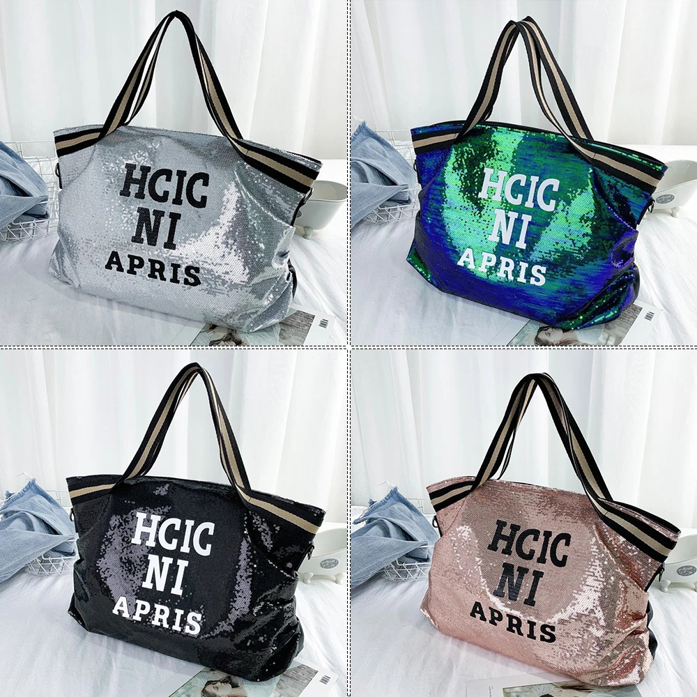 Newst блестящая женская сумка тоут повседневная разноцветная из мягкой кожи с