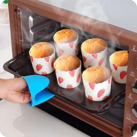 silicone heat resistant gloves silica gelheat insulation clip anti scalding non slip gloves household bowl oven microwave oven
