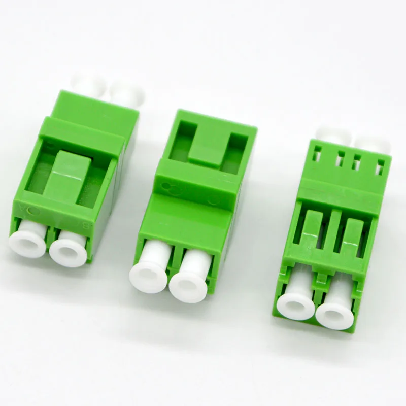 50pcs New LC/APC Optical Fiber Connector Adapter High-Low Flange Coupler Single Multi-Mode Adapter Free Shipping TO Brazil