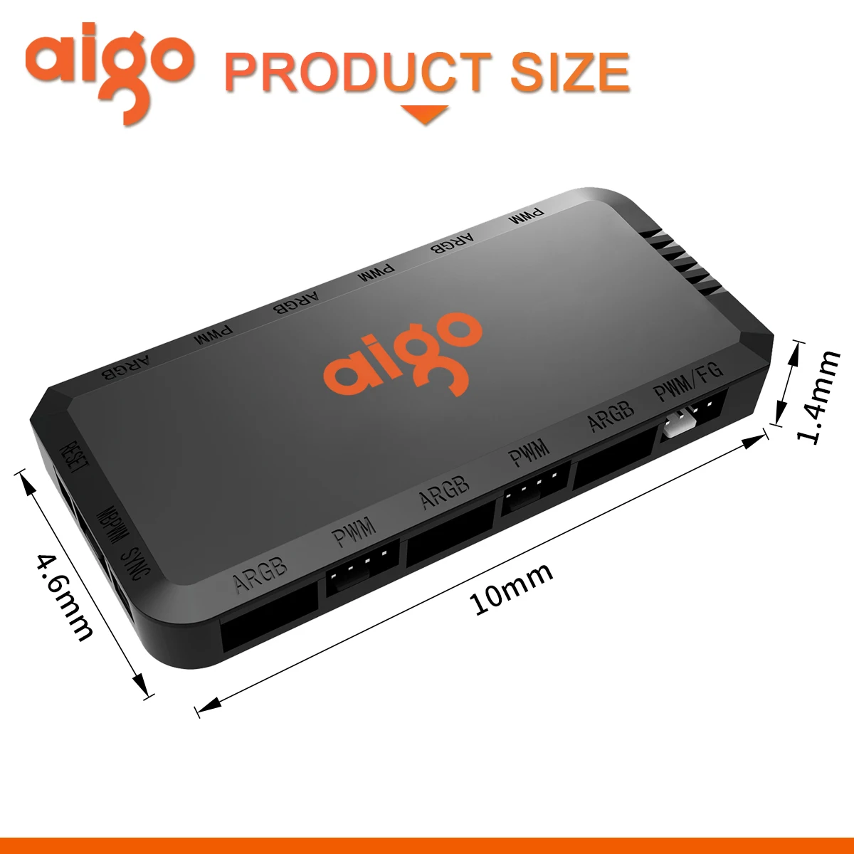 aigo apc1 4pin pwm 6 argb ports 3pin 5v speed controller universal computer regulator pc case cooling fan hub remote control free global shipping