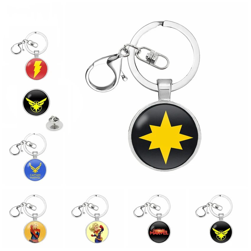 Мстители Марвел Капитан логотип брелки Модные металлические ожерелье подарок