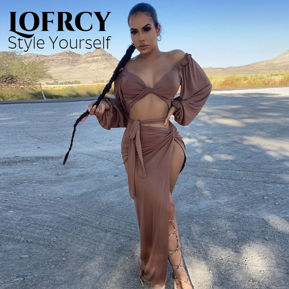 

Спортивная футболка Lofrcy с эластичным рукавом и перекрестным вырезом, наборы из 2 предметов, Клубные наряды для девочек, вечерние женские пла...