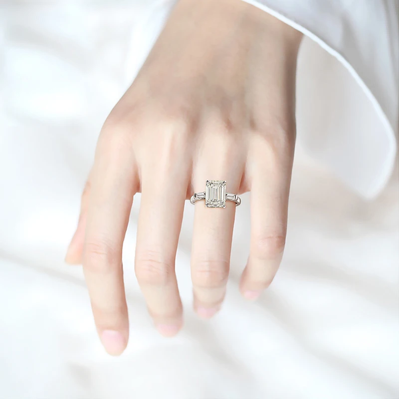 

Sparkling 8*11mm 7 carats AAAAA+ Zircon 925 Sterling silver rings for women Top quality Engagement Wedding party jewelry Gifts