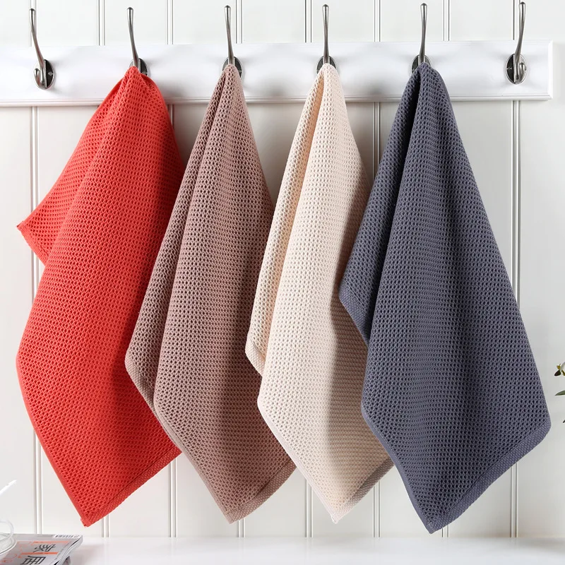 

1PC 100% Cotton Hand Towels Plaid Hand Towel Face Care Magic Bathroom Household Sport Waffle Towel 34x73cm Towels Bathroom