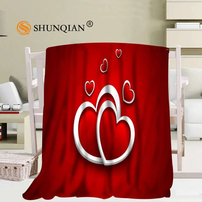 Miglior Personalizzato Cuore Palloncino Coperta Flanella Falafel Tessuto 56x80 Pollici 50X60inch 40X50inch Divano Letto Tiro Coperta Bambino Adulto Coperta Calda