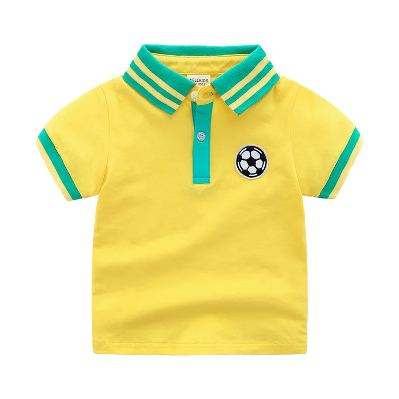 Детская летняя одежда в школьном стиле футболки-поло для мальчиков футболки