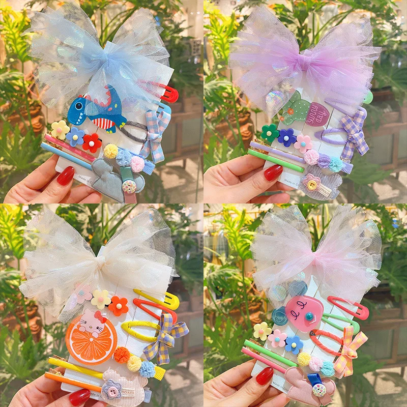 

10 шт., заколки для волос с бантом для девочек