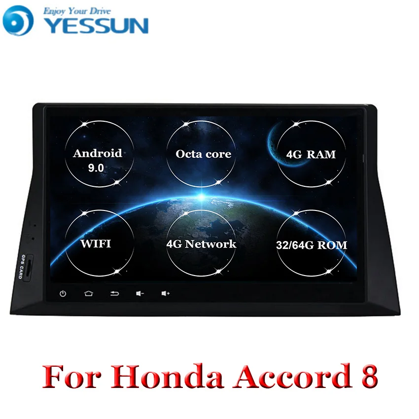 10 1 дюймов DSP Android 9 автомобильное радио GPS головное устройство для Honda accord 8 2008 2009 2010